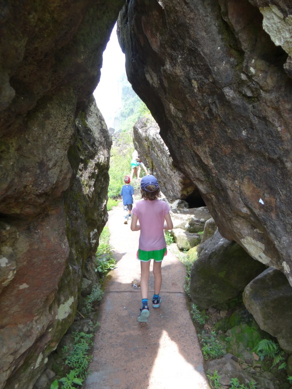 Madie with Rocks Iguazu